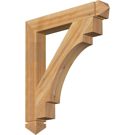 Merced Arts & Crafts Rough Sawn Bracket, Western Red Cedar, 4W X 28D X 32H